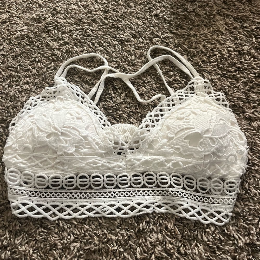 lacy white bra top